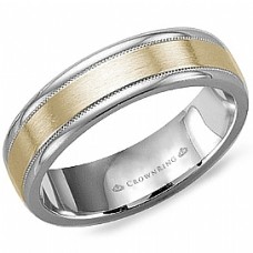 14kt Two-tone 6mm Wedding Band