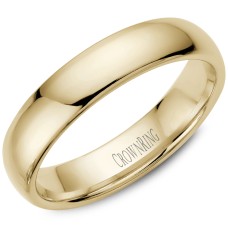 14kt Yellow Gold 5mm Domed Comfort Fit Traditional Wedding Band