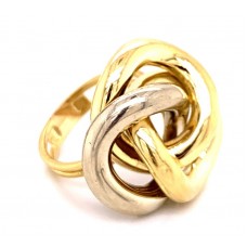 Estate 18kt Two-tone Gold Knot Ring