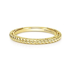 Gabriel & Co. 14kt Yellow Gold Twist Band Ring