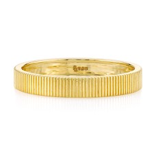 Sloane Street 18kt Yellow Gold 3mm Flat Stackable Band Ring