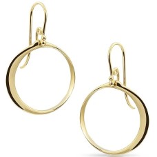 J&S Freeman 14kt Yellow Gold Circle Dangle Earrings