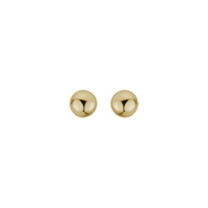 14kt Yellow 4mm Gold Stud Earrings