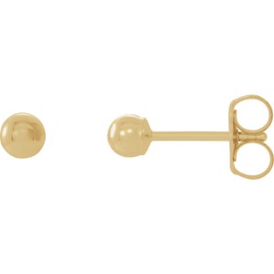 14kt Yellow Gold 4mm Polished Ball Stud Earrings