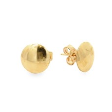 Estate 18kt Yellow Gold Half Dome Stud Earrings