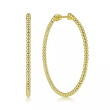 Gabriel & Co. 14kt Yellow Gold 50mm "Bujukan" Hoop Earrings