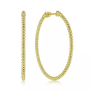 Gabriel & Co. 14kt Yellow Gold 50mm "Bujukan" Hoop Earrings