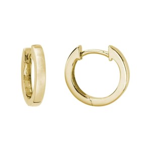 14kt Yellow Gold Square Huggie Hoop Earrings