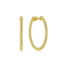 Gabriel & Co. 14kt Yellow Gold "Bujukan" 30mm Hoop Earrings