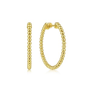 Gabriel & Co. 14kt Yellow Gold "Bujukan" 30mm Hoop Earrings