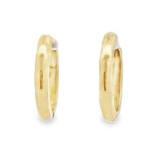 Estate 14kt Yellow Gold Oval Hoop Earrings