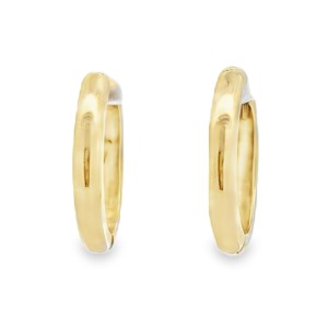 Estate 14kt Yellow Gold Oval Hoop Earrings
