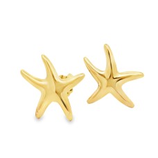 Estate 18kt Yellow Gold Starfish Earrings Estate 18kt Yellow Gold Starfish Earrings