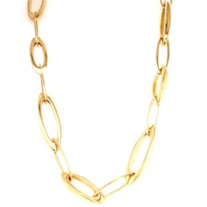 Estate 14kt Yellow Gold Oval Link Necklace