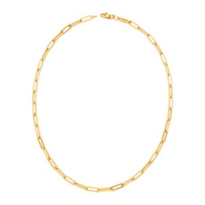 14kt Yellow Gold 20" Paperclip Link Chain Necklace