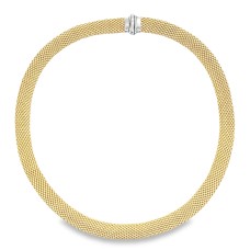 Estate 14kt Yellow Gold Mesh Collar Necklace