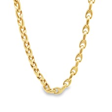 Estate 18kt Yellow Gold Bridle Link Necklace