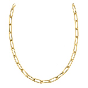 14kt Yellow Gold 8.5mm Paperclip Chain Necklace