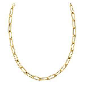 14kt Yellow Gold 8.5mm Paperclip Chain Necklace