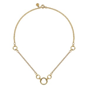 Gabriel & Co. 14kt Yellow Gold Polished Round Links Necklace