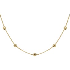 14kt Yellow Gold Bead Station Necklace
