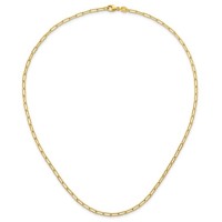 14kt Yellow Gold18" Solid 2.5mm Paperclip Link Necklace