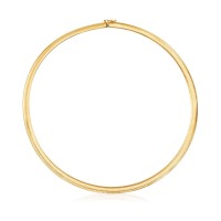 Estate 14kt Yellow Gold 5mm Domed Omega Necklace