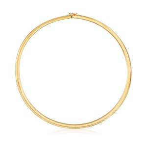 Estate 14kt Yellow Gold 5mm Domed Omega Necklace