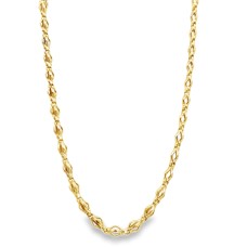Estate 9kt Yellow Gold Fancy Link Gold Necklace