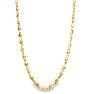 Estate 9kt Yellow Gold Fancy Link Gold Necklace