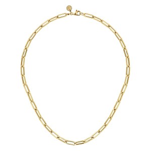 Gabriel & Co. 14kt Yellow Gold 17" Paperclip Chain Necklace