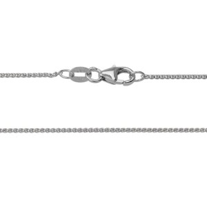 14kt White Gold 18" Diamond Cut Wheat Chain