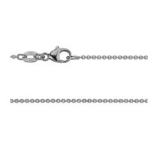 14kt White Gold 1.2mm Cable Link Chain.  This 18" Chain 