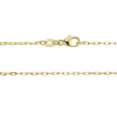 14kt Yellow Gold 1.3mm Diamond Cut Oval Link Chain