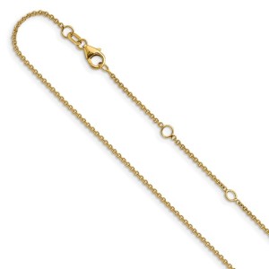 14kt Yellow Gold 1.4mm Cable Link Chain