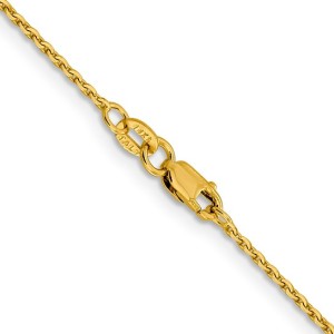 14kt Yellow Gold 1.4mm Diamond Cut Cable Link Chain