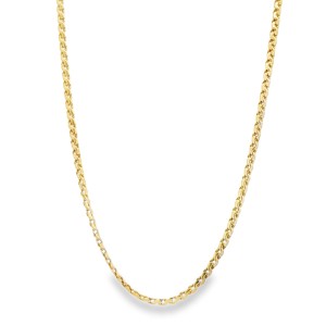 Estate 14kt Yellow Gold 24" 1.8mm Serpentine Link Chain Necklace