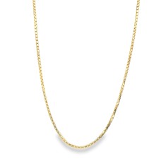 Estate 14kt Yellow Gold Box Chain Necklace