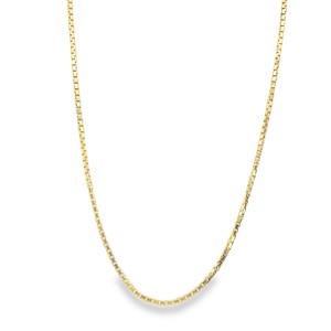 Estate 14kt Yellow Gold Box Chain Necklace