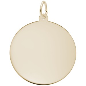 14kt Yellow Gold 11/16" Disc Charm