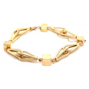 Estate 18kt Yellow Gold Fancy Link Bracelet By UnoAErre
