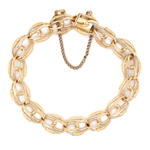 Estate 14kt Yellow Gold Multi-link Charm Bracelet