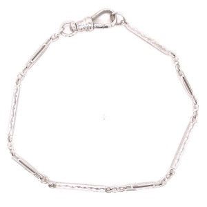 Estate 14kt White Gold Watch Fob Bracelet
