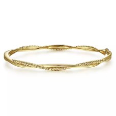 Gabriel & Co 14kt Yellow Gold Twisted Rope Bangle Bracelet
