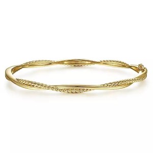 Gabriel & Co 14kt Yellow Gold Twisted Rope Bangle Bracelet