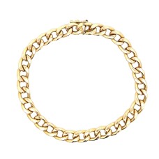 Estate 14kt Yellow Gold Curb Link Bracelet