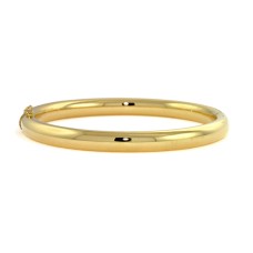 14kt Yellow Gold 6.3mm Tubular Bangle Bracelet