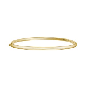 14kt Yellow Gold 3.25mm Polished Hinged Bangle Bracelet