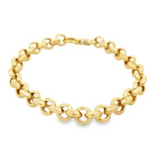 Estate 14kt Yellow Gold Diamond Cut Rolo Bracelet