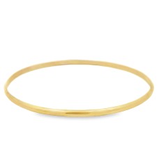 Estate 14kt Yellow Gold Solid Slip-on Bangle Bracelet